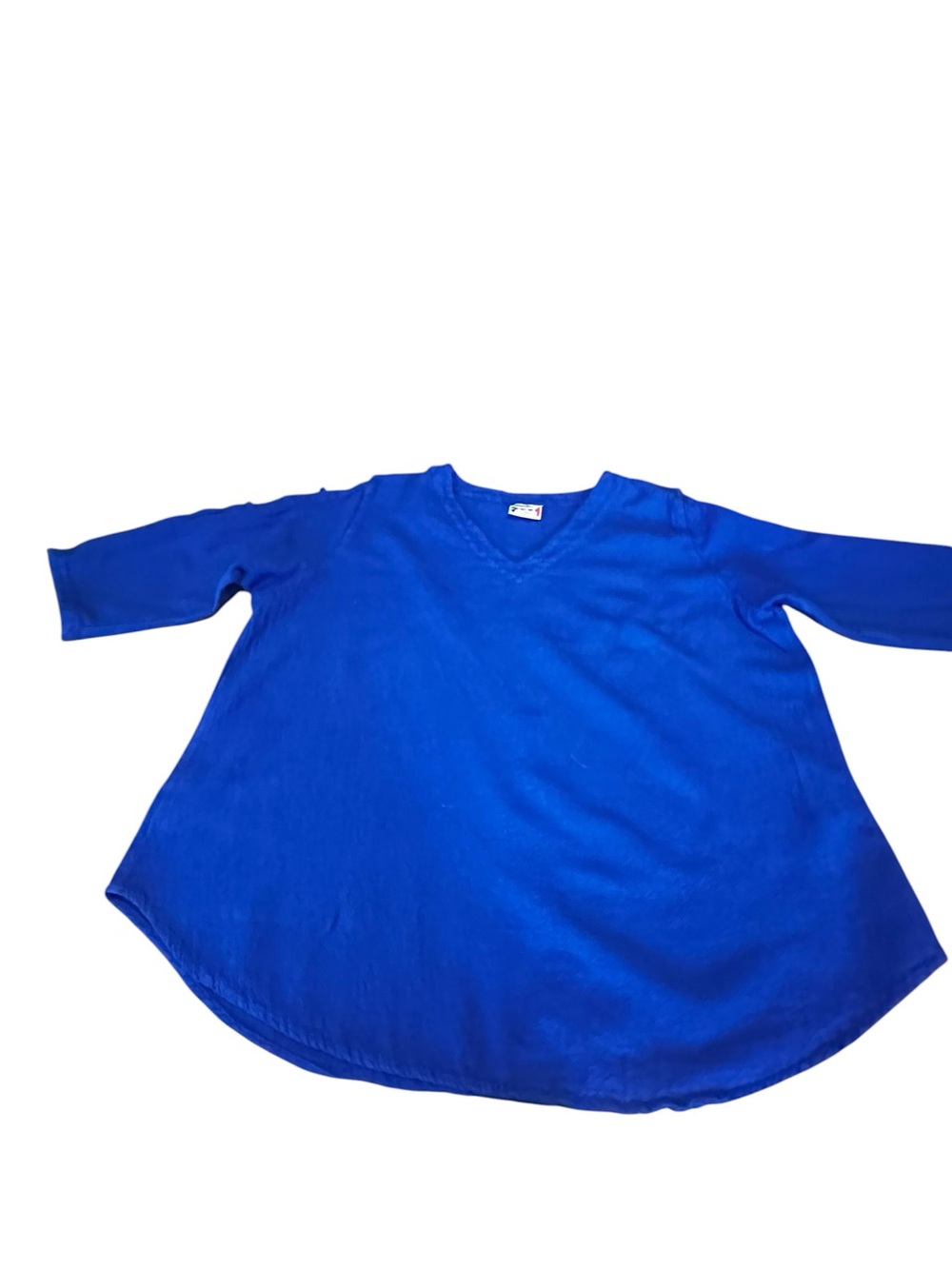 Malibu Royal Blue V-Neck Long Sleeve Tunic